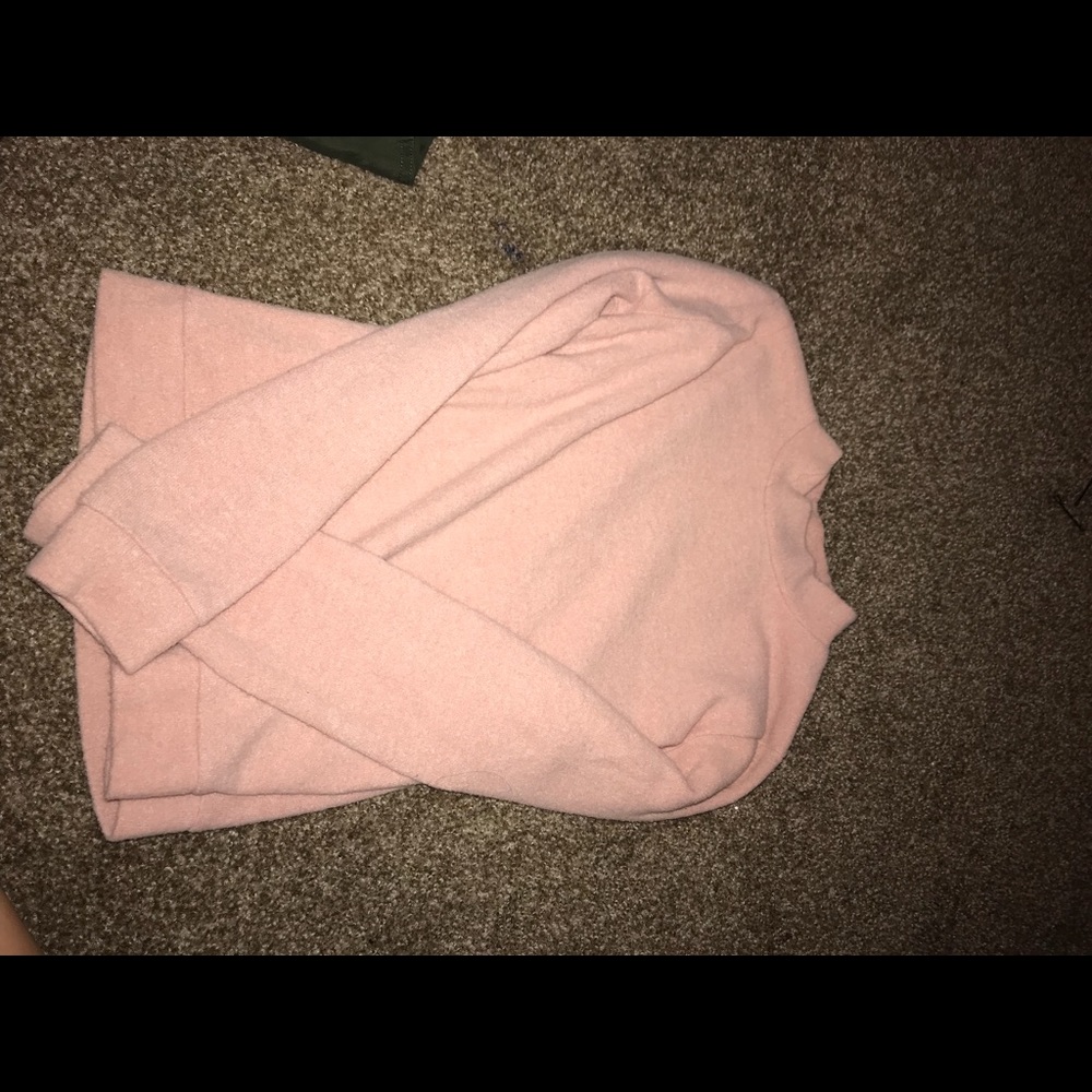light pink furry sweater
